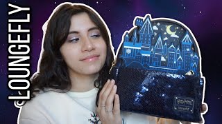 LOUNGEFLY YULE BALL Harry Potter Mini Backpack Review [upl. by Roselia]