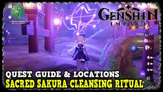 Genshin Impact All 3 Sacred Sakura Cleansing Ritual Quest Guide amp Locations [upl. by Etnahsal6]