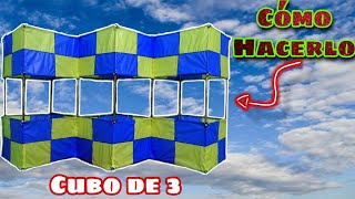 Cómo Hacer un IMPRESIONANTE Papalote Triple Cubo Parte 12 [upl. by Esenaj214]