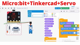 TinkercadMicrobitTemperatureServo [upl. by Hollyanne]