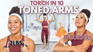 10 Mins Toned Arms Workout  Beginner Low Impact Small Weights  growwithjo [upl. by Janenna93]