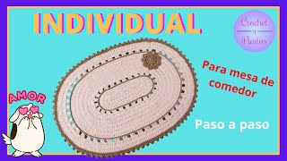 Como hacer individuales a Crochet paso a paso [upl. by Clair]