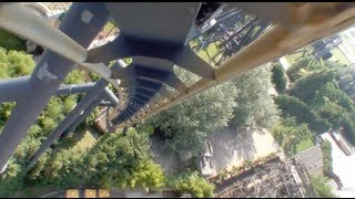 Katun Roller Coaster Front Seat POV  Mirabilandia Italy BampM Inverted OnRide [upl. by Aztilay]