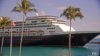 Holland America Lines MS ZAANDAM Arriving into Port Everglades 422020 [upl. by Brest]