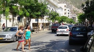 Loutraki Greece Main Street [upl. by Yrod]