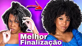 FINALIZAÇÃO ATUALIZADA DEFINIÇÃO E VOLUME CABELO CRESPO [upl. by Esinek]