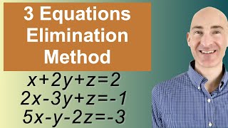 Solving Systems of 3 Equations Elimination [upl. by Riannon]