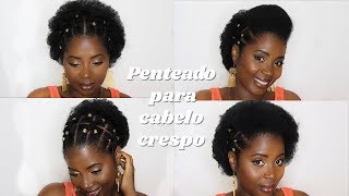 4 Penteados simples e elegantes para cabelo crespo curto  Facéis e rapidos  Cabelo tipo 4C  Ira [upl. by Opportuna]