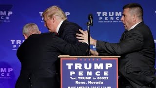 Donald Trump rushed off stage during rally in Nevada [upl. by Nemajneb]