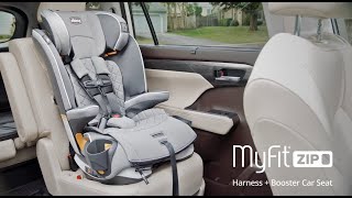 Chicco MyFit Zip Harness  Booster Car Seat [upl. by Oetomit261]