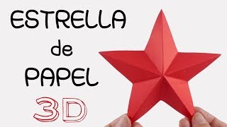 ⭐ESTRELLA de PAPEL⭐ 3D PAPER STAR  DIY [upl. by Ysteb]