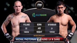 Aung La N Sang vs Michal Pasternak  Full Fight Replay [upl. by Ocirederf267]