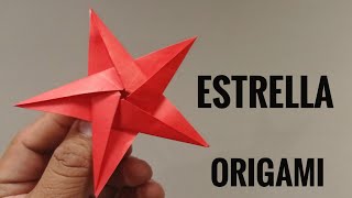 COMO hacer una ESTRELLA de 5 puntas tutorial paso a paso  how to fold a paper star ⭐⭐⭐ [upl. by Ogdon433]