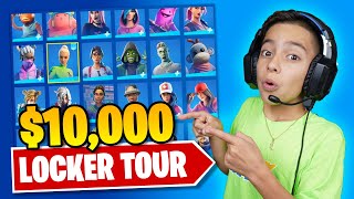 FERRANS 10000 FORTNITE LOCKER TOUR RARE SKINS  Royalty Gaming [upl. by Navis]