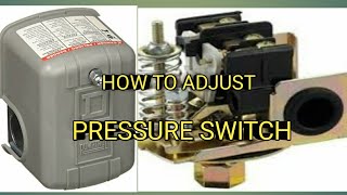 How to adjust pressure switch [upl. by Asyar]