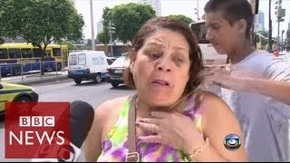 Rio robbery attempt filmed by TV crew  BBC News [upl. by Delilah28]