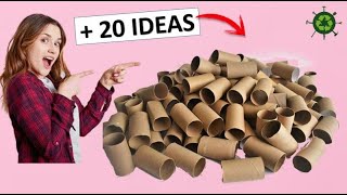 DE 20 MANUALIDADES GENIALES CON ROLLOS DE PAPEL HIGIÉNICO RECICLAJE [upl. by Gillie872]