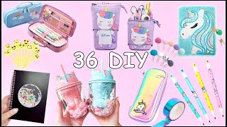 36 DIY EASY SCHOOL SUPPLIES  BACK TO SCHOOL HACKS AND CRAFTS [upl. by Miehar]