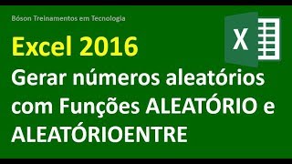 Curso de Excel Gerar números aleatórios funções ALEATÓRIO e ALEATÓRIOENTRE [upl. by Winson]