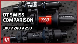 DTSwiss 180 v 240 v 350 Hub Comparison [upl. by Zarihs871]