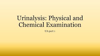 Urinalysis Basics Physical and Chemical Examination of Urine [upl. by Freeman]