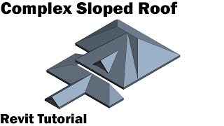 Revit Tutorial  Complex Sloped Roof [upl. by Alisa]