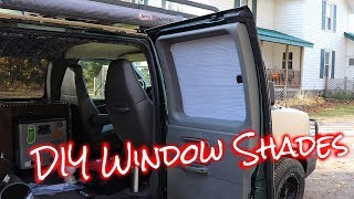 How to make cheap easy window shades for vanscars DIY [upl. by Eadith719]