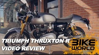 2016 Triumph Thruxton R Review Exclusive First Ride [upl. by Naujik]