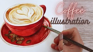 WATERCOLOR COFFEE TUTORIAL [upl. by Janyte]