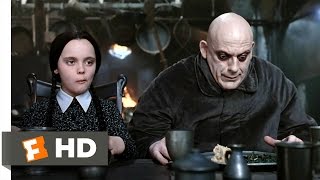 The Addams Family 310 Movie CLIP  Dinner Conversation 1991 HD [upl. by Nwahsauq]