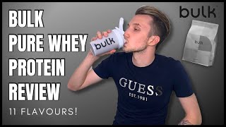 Bulk Powders Pure Whey Protein Review  11 Flavours [upl. by Anivahs]