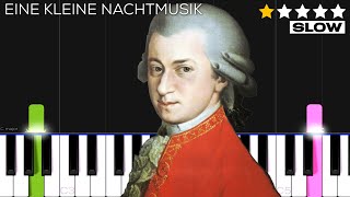 Mozart  Eine kleine Nachtmusik  SLOW EASY Piano Tutorial [upl. by Eetnahs439]