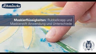 Maskierflüssigkeiten Rubbelkrepp und Maskierstift Anwendung und Unterschiede [upl. by Choong]