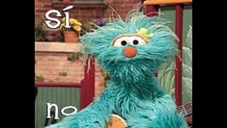 Sesame Street Rositas Spanish Word of the Day quotsi noquot [upl. by Lusa682]