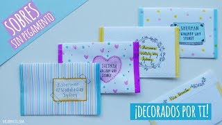 SOBRE DE PAPEL SIN PEGAMENTO ❤ IDEAS PARA DECORAR SOBRES PARA CARTAS [upl. by Rawden]