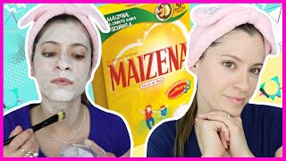 MASCARILLAS DE MAIZENA PARA ACLARAR TU ROSTRO  PIEL SIN MANCHAS  NatyGloss [upl. by Eadnus]