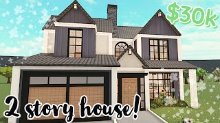 30k Bloxburg House Build 2 Story Tutorial WITH VOICE [upl. by Ferrand]