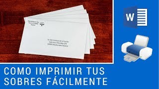 CÓMO IMPRIMIR SOBRES CON TU IMPRESORA [upl. by Clifford400]