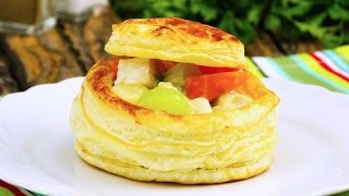 Recette  Bouchées à la reine aux légumes et au poulet Un incontournable culinaire [upl. by Simonette]