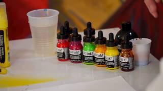 Liquitex Professional Acrylic Ink Demo by Jimmy Leslie  Jerrys Artarama [upl. by Gaskill]