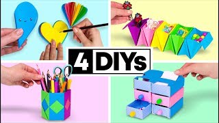 4 DIY You Can Make in 5 MINUTES DIY SCHOOL SUPPLIES [upl. by Aimet740]