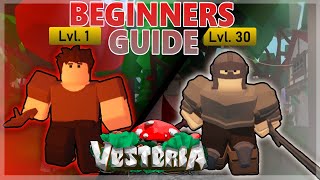 OUTDATED Vesteria Complete Beginners Guide Part 1 Roblox [upl. by Yelknirb]