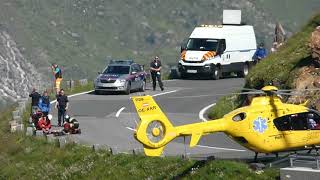 Rescue operation Biker collapsed on Grossglockner Hochalpenstrasse  Austria 3172020 [upl. by Zubkoff534]