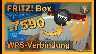 AVM FRITZ Box 7590 WLANGeräte hinzufügen per WPSSchnellverbindung [upl. by Anjanette199]