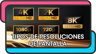 Tipos de Resoluciones de Pantalla  SD  QHD  HD  FHD  UHD  4K  8K [upl. by Aderb]