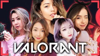 SHE GOT 34 KILLS FT Pokimane xChocobars Fuslie Starsmitten  Valorant Valkyrae Highlights [upl. by Ainala987]