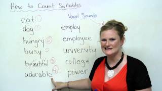 Speaking English  How to count syllables [upl. by Elise808]