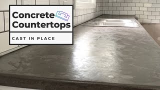 How to Form and Pour DIY CONCRETE COUNTERTOPS in Place [upl. by Eliot]