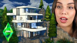 I built a house in a MOUNTAIN in The Sims 4 [upl. by Joana]