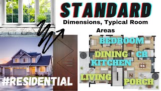 STANDARD DIMENSIONS and TYPICAL ROOM AREAS of RESIDENTIAL BUILDING 2021 Tagalog [upl. by Terchie21]